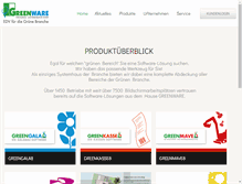 Tablet Screenshot of greenware.de